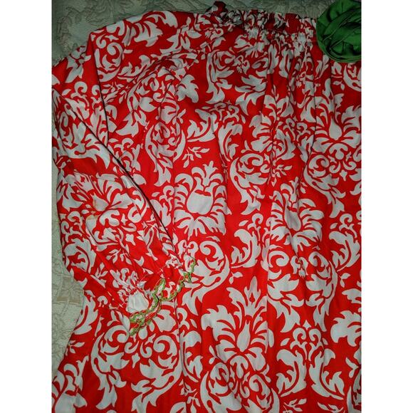 Le Za Me Girls Sz. 4 Red & Green Floral Dress. Beautiful, Classic - Picture 6 of 8
